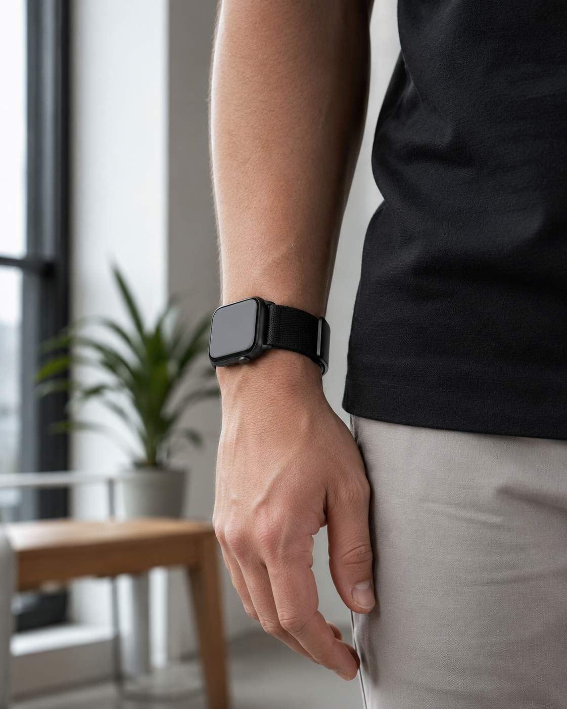 Comboband om de pols gedragen met Apple Watch